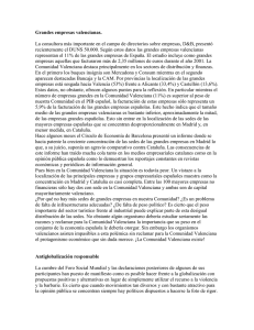 Grandes empresas valencianas / Antiglobalización responsable