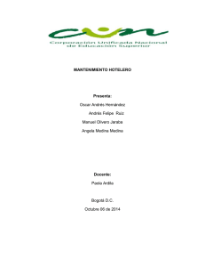 Departamento de Mantenimiento.