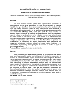 Vulnerabilidad de acuíferos a la contaminación