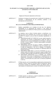 1 Régimen de Promoción Industrial en la Provincia ARTÍCULO 1º.-