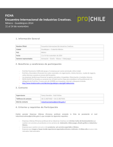 FICHA Encuentro Internacional de Industrias Creativas.  México - Guadalajara 2014