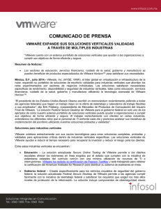 COMUNICADO DE PRENSA VMware expande sus soluciones