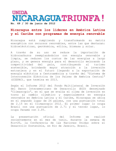 Nicaragua entre los líderes en América Latina y el Caribe con