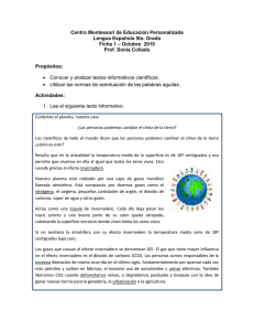 Centro Montessori de Educación Personalizada Lengua Española 5to. Grado Ficha 1