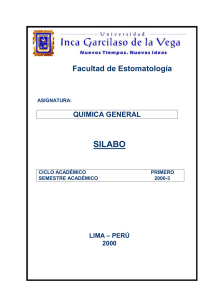 SILABO  Facultad de Estomatología QUIMICA GENERAL