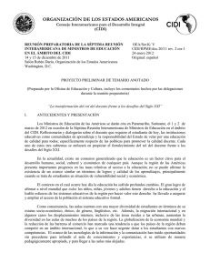 ORGANIZACIÓN DE LOS ESTADOS AMERICANOS  Consejo Interamericano para el Desarrollo Integral (CIDI)