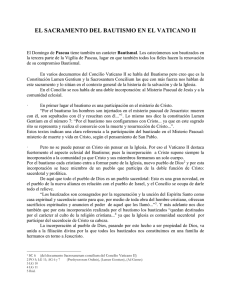 el sacramento del bautismo en el vaticano ii