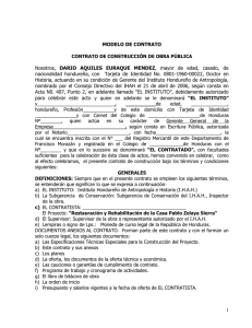 CONTRATO DE CONSTRUCCIÓN DE OBRA