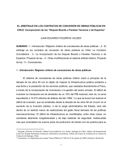 el arbitraje en los contratos de concesión de obras publicas en chile