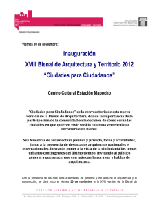 XVIII BIENAL NACIONAL DE ARQUITECTURA Y TERRITORIO