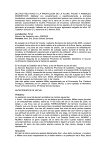 DELITOS RELATIVOS A LA PROTECCION DE LA FLORA, FAUNA