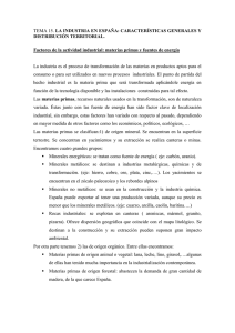 Tema 15: La industria en España: Características generales y