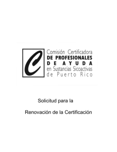 Comisión Certificadora en Sustancias Sicoactivas