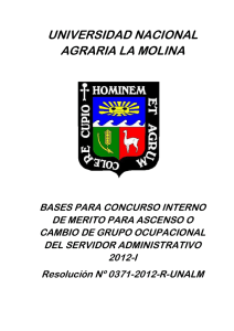&uuml; BASES PARA CONCURSO INTERNO DE MERITOS PARA