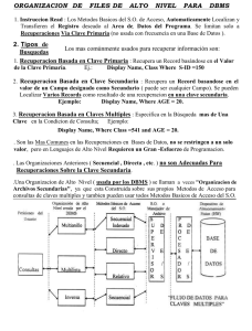 FILES DE ALTO NIVEL PARA DBMS1