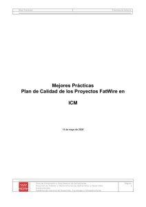 Mejores Prácticas Plan de Calidad de los Proyectos FatWire en  ICM