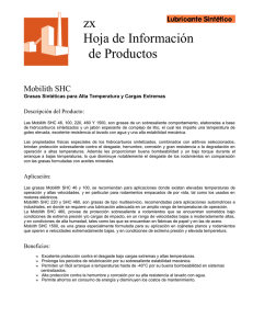 zx Hoja de Información de Productos Mobilith SHC Grasas
