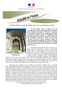 El «Petit Palais», museo de Bellas Artes del Ayuntamiento de...