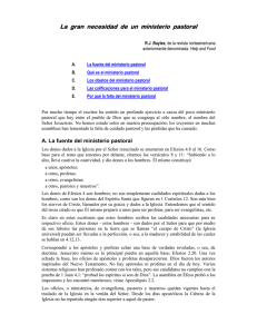 La gran necesidad de un ministerio pastoral