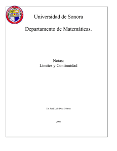 3.1 Los Límites Laterales - Departamento de Matemáticas