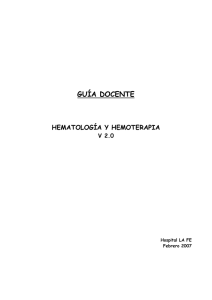 Guía Docente del Servicio de Hematología y Hemoterapia