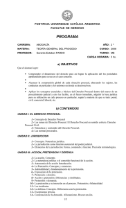 unidad i: el derecho procesal - Universidad Católica Argentina