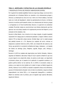 Tema 21. Morfología y estructura de las ciudades españolas.