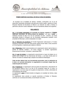 PRIMER SIMPOSIO NACIONAL DE ESCULTURAS EN MARMOL