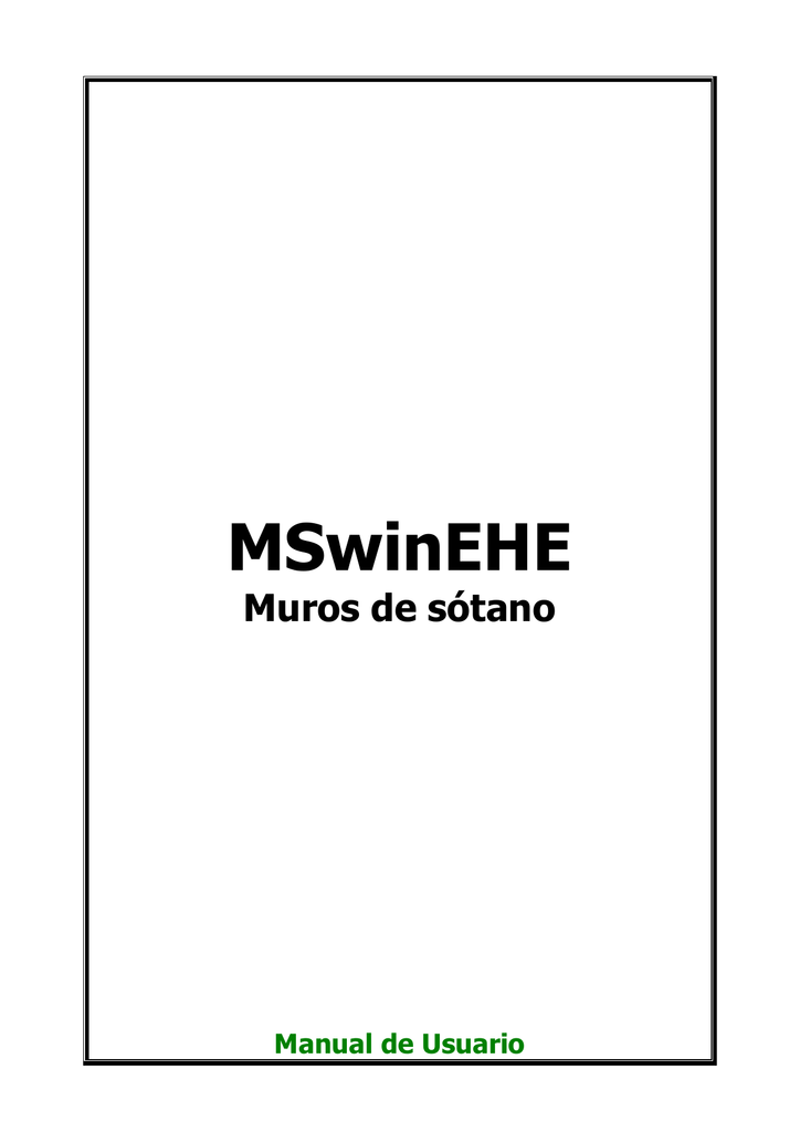 2.2. Cálculo de muros de sótano