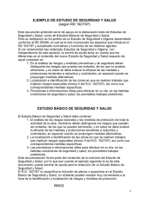 EJEMPLO DE ESTUDIO DE SEGURIDAD Y SALUD (según RD 1627/97)