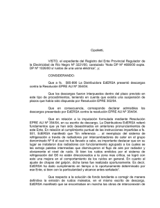 Cipolletti,  VISTO,  el  expediente del  Registro  del ... la Electricidad de Río Negro Nº 3221/00, caratulado “Nota DP...
