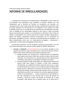 Archivo: "Informe de irregularidades"