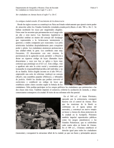 El ciudadano y la Ciudad de Atenas hacia el siglo V