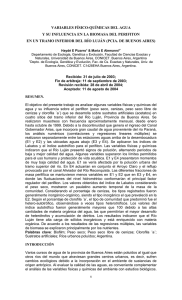 Variables físico-químicas del agua y su influencia