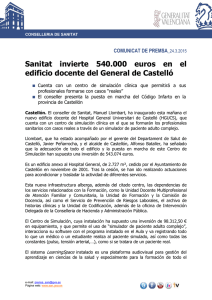 12-03-15 Sanitat invierte 540.000 euros en el edificio docente del