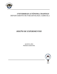 Diseño de Experimentos (5° grado - primer semestre)