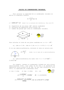Como calcular la capacidad de un condensador variable