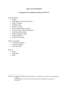 TABLA DE CONTENIDO[1] Programas de Prerrequisito Esenciales