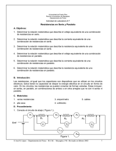 Resistencias en Serie y Paralelo - Recinto Universitario de Mayagüez