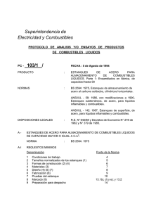 Protocolo SEC Estanques Acero Combustibles L&iacute;quidos PC-103/1