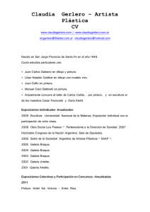 Claudia  Gerlero &ndash; Artista Pl&aacute;stica CV