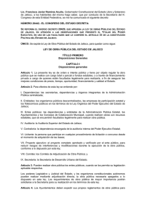 Ley de Obra P&uacute;blica del Estado de Jalisco