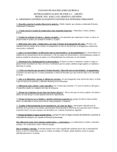 COLEGIO DE BACHILLERES QUIROGA RETROALIMENTACION DE FISICA 2  GRUPO:
