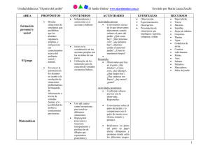 Unidad didáctica : "El patio del jardín"