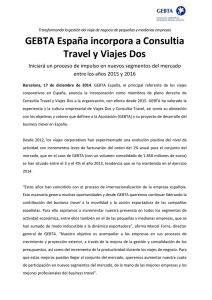GEBTA España incorpora a Consultia Travel y Viajes Dos