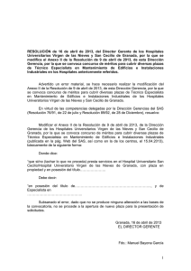Documento - Hospital Universitario Virgen de las Nieves