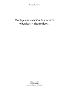 Montaje e instalación de circuitos eléctricos y electrónicos I