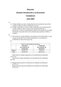 Solución Examen Introducción a la Economía Contadores Julio 2003