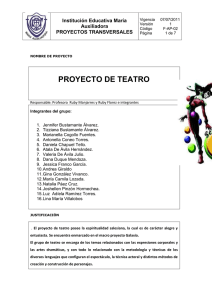 PROYECTO DE TEATRO - Institución Educativa María Auxiliadora