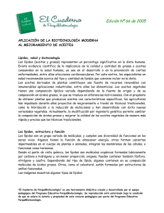 Edición Nº 66 de 2005  APLICACIÓN DE LA BIOTECNOLOGÍA MODERNA